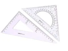 45 and 60 Degree Transparent Set Square Pair