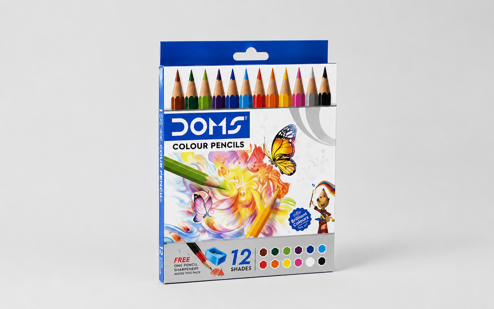 DOMS Half-Size Coloured Pencils - 12 Colours