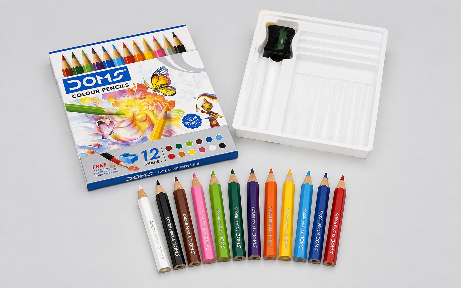 DOMS Half-Size Coloured Pencils - 12 Colours