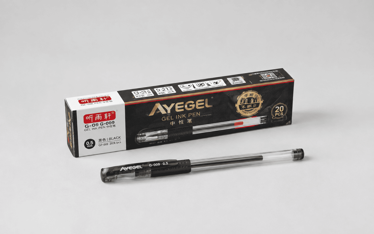 AYEGEL 0.5 mm Gel Ink Pen - Black