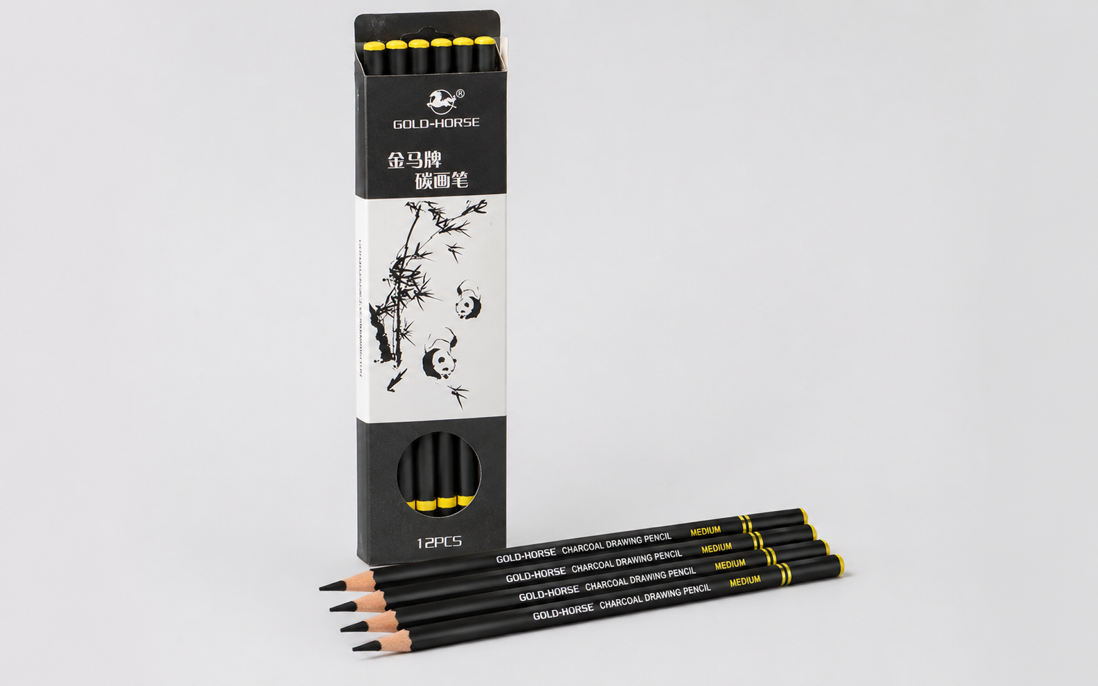  Gold Horse Charcoal Drawing Pencil - Medium