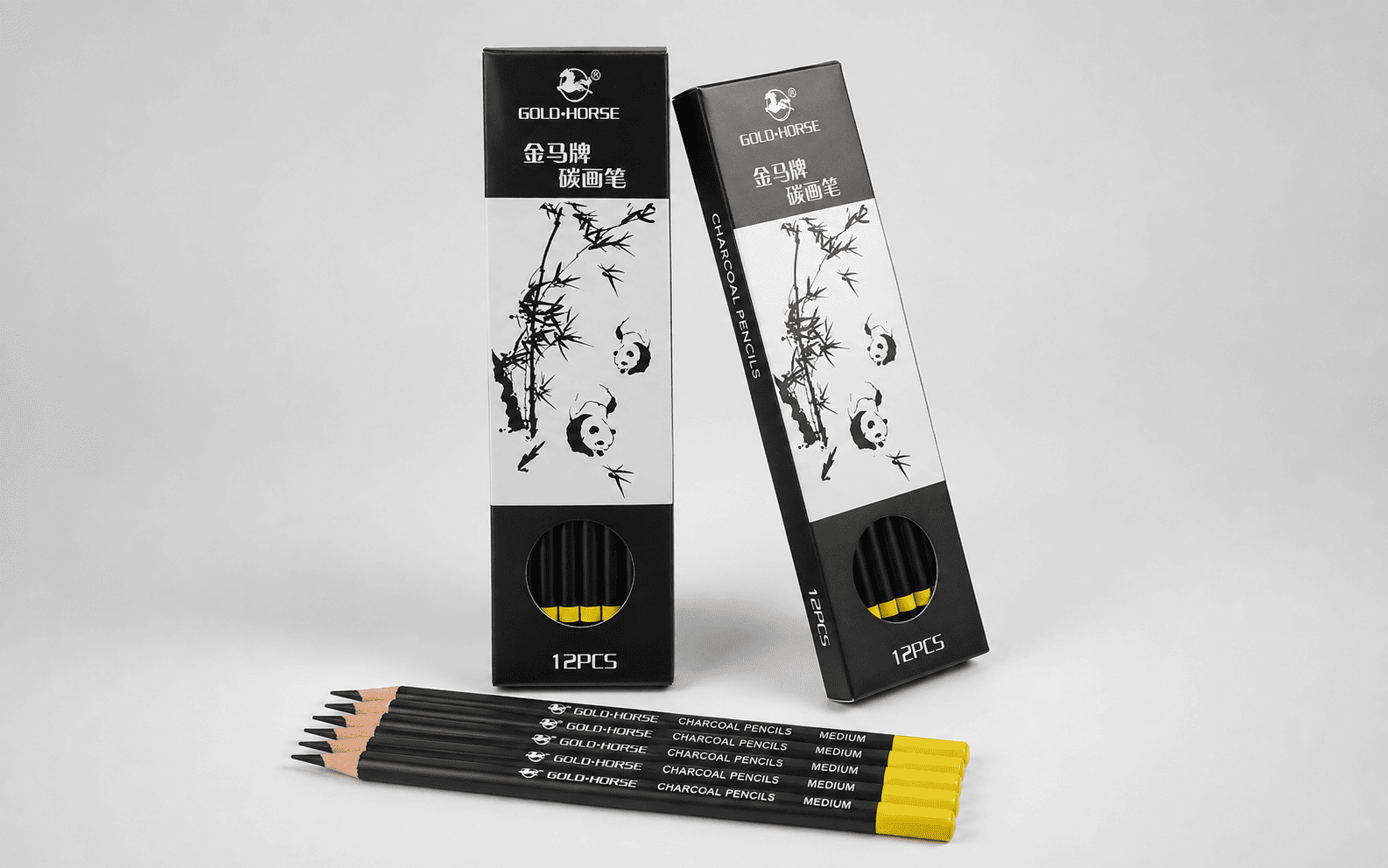  Gold Horse Charcoal Drawing Pencil - Medium