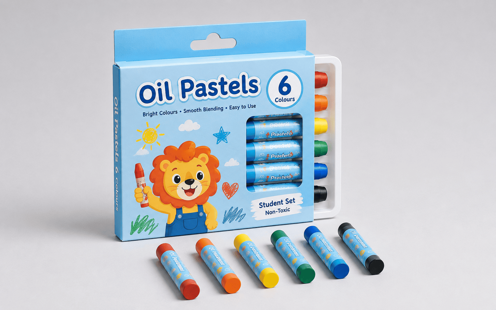 MYOESI Oil Pastels - 6 Colour Student Set